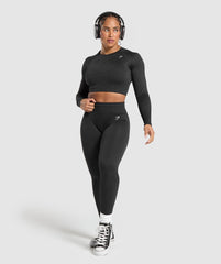 Adapt Fleck Seamless Long Sleeve Crop Top