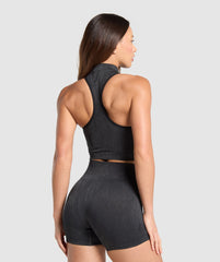 Adapt Camo Seamless Zip Up Crop Top