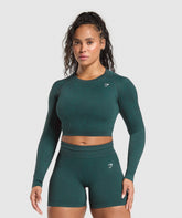 Adapt Fleck Seamless Long Sleeve Crop Top