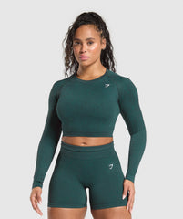 Adapt Fleck Seamless Long Sleeve Crop Top