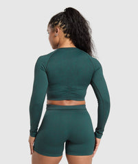 Adapt Fleck Seamless Long Sleeve Crop Top