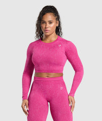 Adapt Fleck Seamless Long Sleeve Crop Top