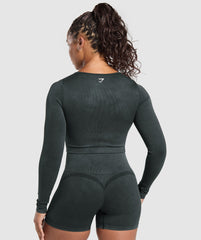 Gains Seamless Washed Zip Up Jacket
