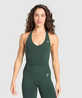 Vital Halter Neck Tank With Shelf