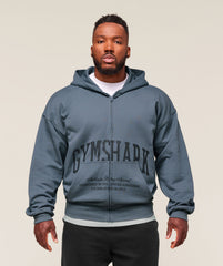 Collegiate Script Zip Up Hoodie