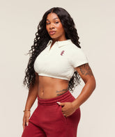 Gymshark x Analis Cropped Polo - Soft White