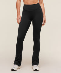 Lifting Dipped Waistband Flared Leggings
