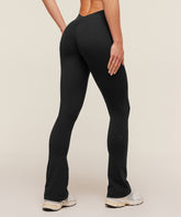 Lifting Dipped Waistband Flared Leggings