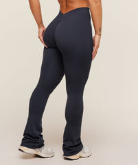 Lifting Dipped Waistband Flared Leggings
