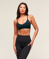 Ruched Strappy Sports Bra