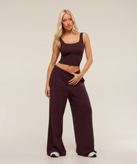 Waffle Wide Leg Pants
