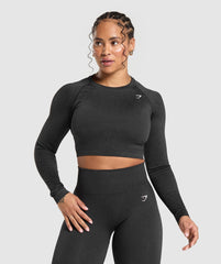 Adapt Fleck Seamless Long Sleeve Crop Top