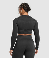 Adapt Fleck Seamless Long Sleeve Crop Top