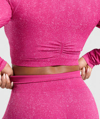 Adapt Fleck Seamless Long Sleeve Crop Top