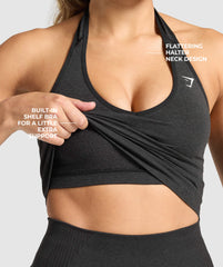 Vital Halter Neck Tank With Shelf