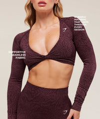 Adapt Animal Long Sleeve Crop Top