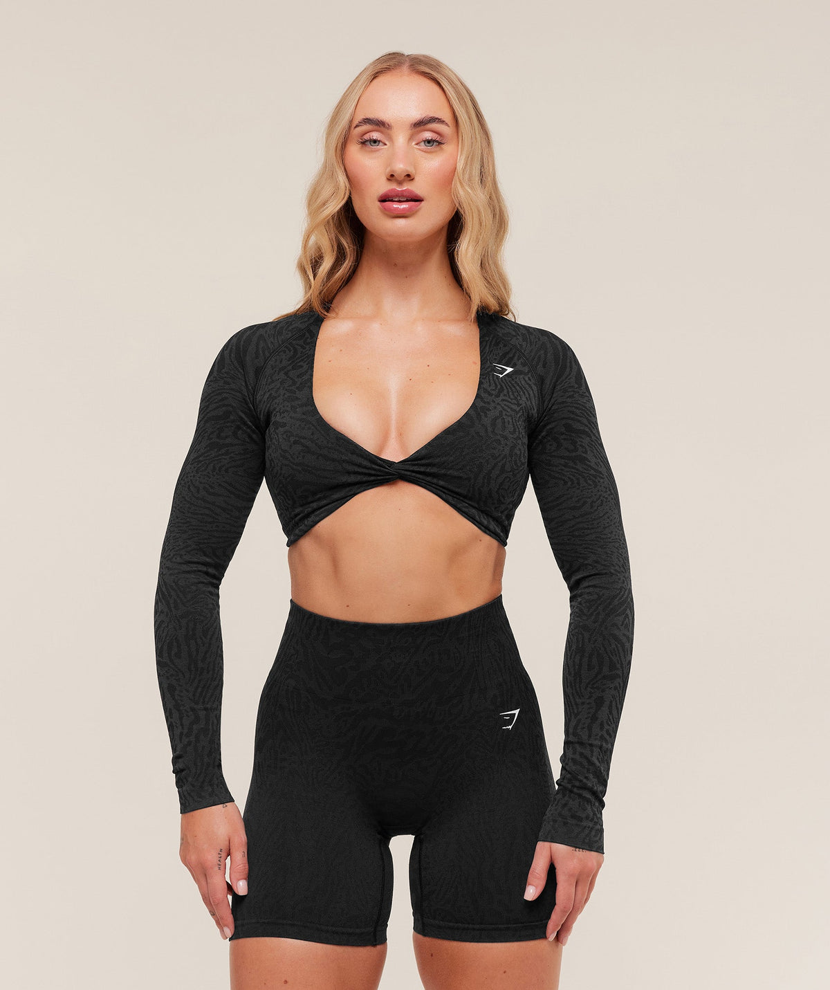 Adapt Animal Long Sleeve Crop Top