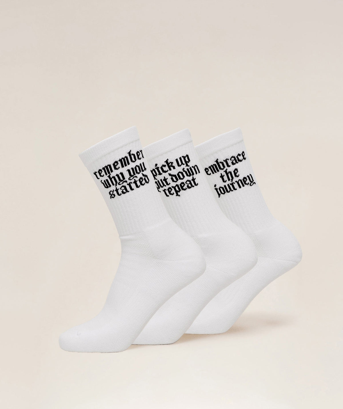 Motivate Graphic Crew Sock 3pk