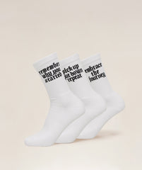 Motivate Graphic Crew Sock 3pk
