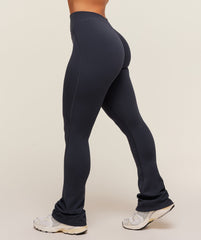 Lifting Dipped Waistband Flared Leggings