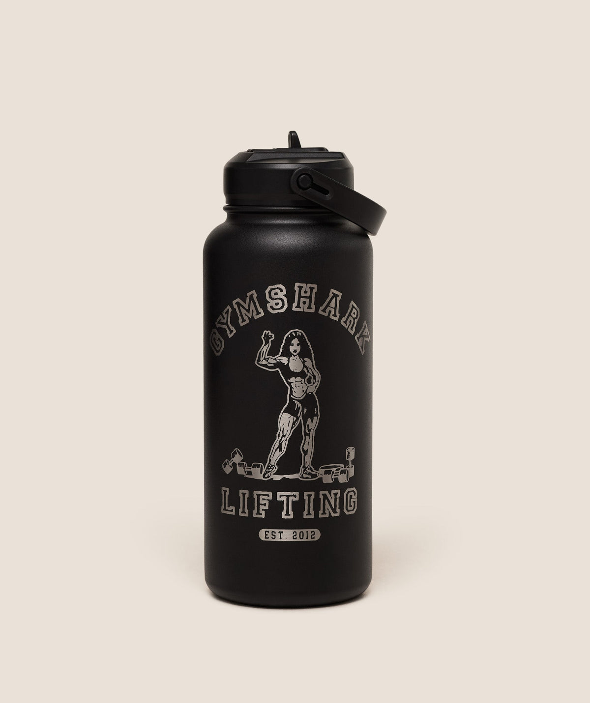 Metal Insulated 1L Bottle with Straw