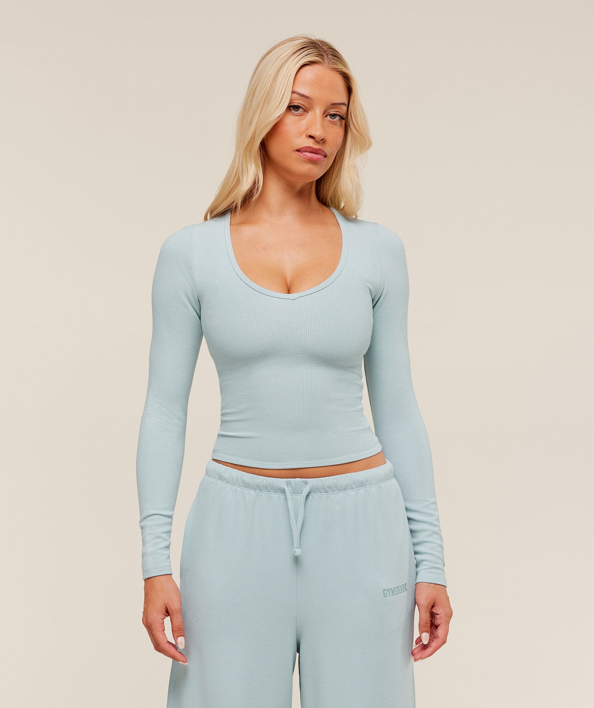 Waffle Long Sleeve Top