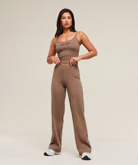 Ribbed Cotton Midi Shelf Tank