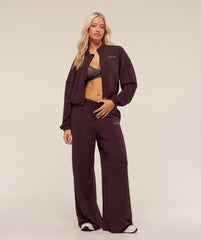 Waffle Midi Zip Up Jacket