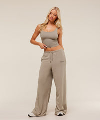 Waffle Wide Leg Pants